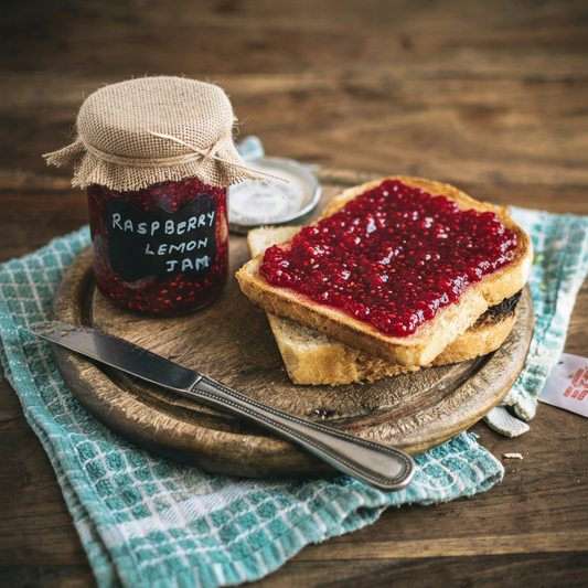 Seasonal / Artisanal Raspberry & Lemon Jam - All-Natural, No Added Sugar
